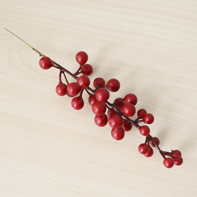 Sztuczna jagoda do dekoracji wienca świątecznego - czerwone jagody DIY - Wianko - 3