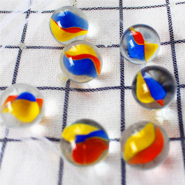 16mm kolorowa szklana kula z małymi kolorowymi kulkami dla dzieci Pat zabawki do konsoli gier i pinballa - Wianko - 1