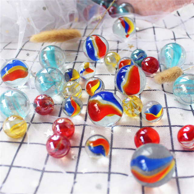 16mm kolorowa szklana kula z małymi kolorowymi kulkami dla dzieci Pat zabawki do konsoli gier i pinballa - Wianko - 3