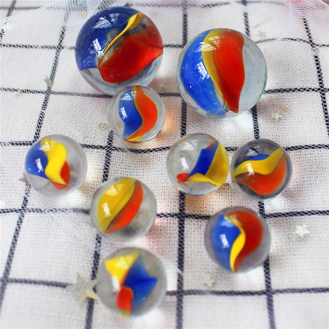 16mm kolorowa szklana kula z małymi kolorowymi kulkami dla dzieci Pat zabawki do konsoli gier i pinballa - Wianko - 2