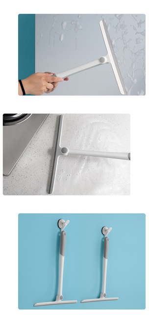 Prysznicowy wycieraczka do szyb z silikonowym uchwytem na pędzle i hak do czyszczenia, idealny do łazienki, kuchni i szkła samochodowego - Wianko - 22