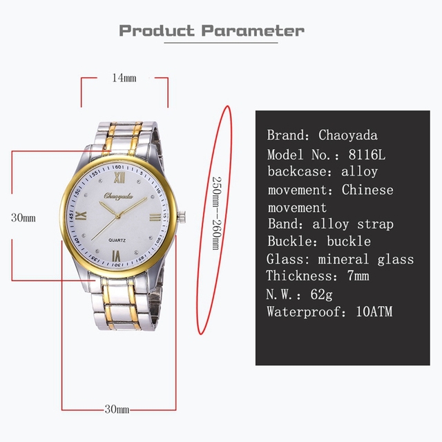Luksusowy zegarek dla pary, stalowy, duża tarcza, wodoodporny, modny, Iced Out, prezent, Reloj - Wianko - 7