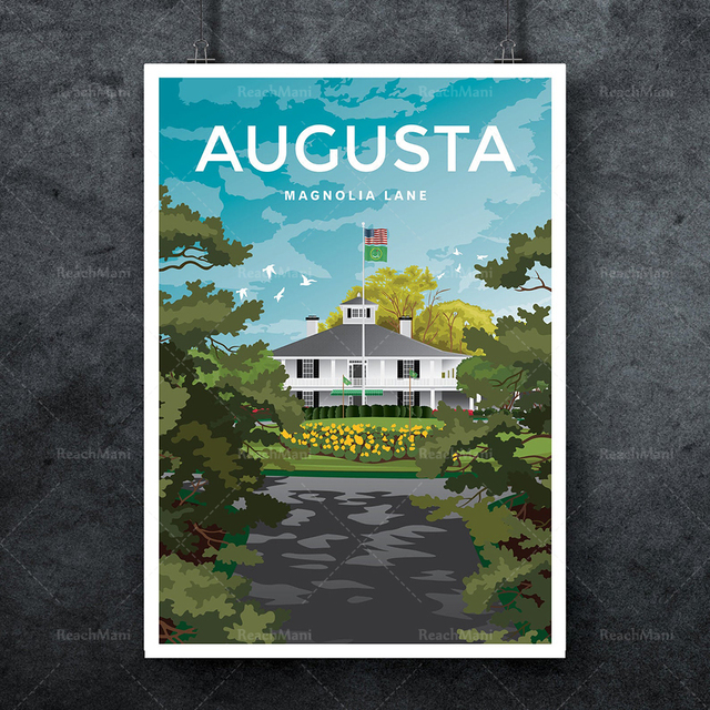 Plakat Augusta National Golf Club - Celebrity Golf w Azji i Ameryce - prezent dla golfistów, idealny dla całej rodziny - Wianko - 9