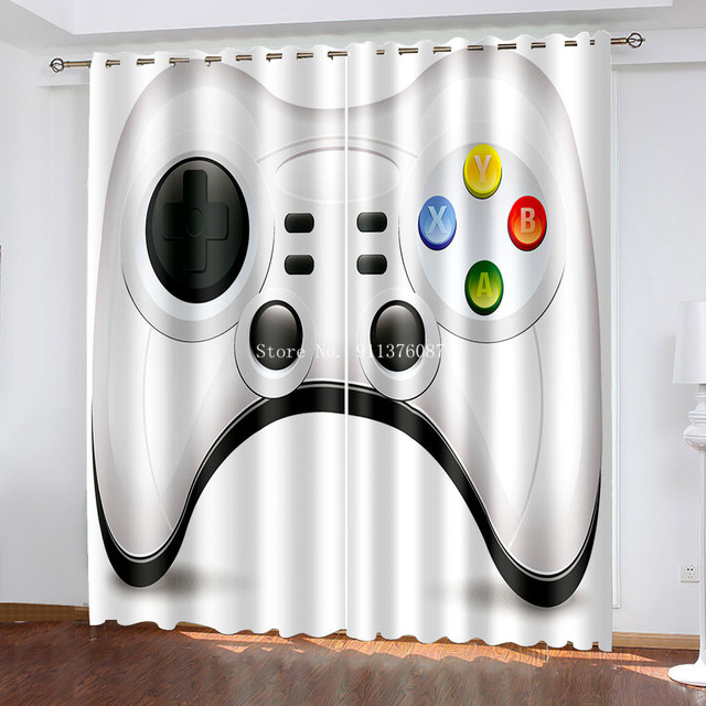 Gamer Blackout - zasłony do sypialni dla nastoletnich chłopców ozdoba okna - Gamepad Home Decoration - Wianko - 28
