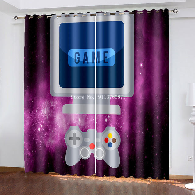 Gamer Blackout - zasłony do sypialni dla nastoletnich chłopców ozdoba okna - Gamepad Home Decoration - Wianko - 18