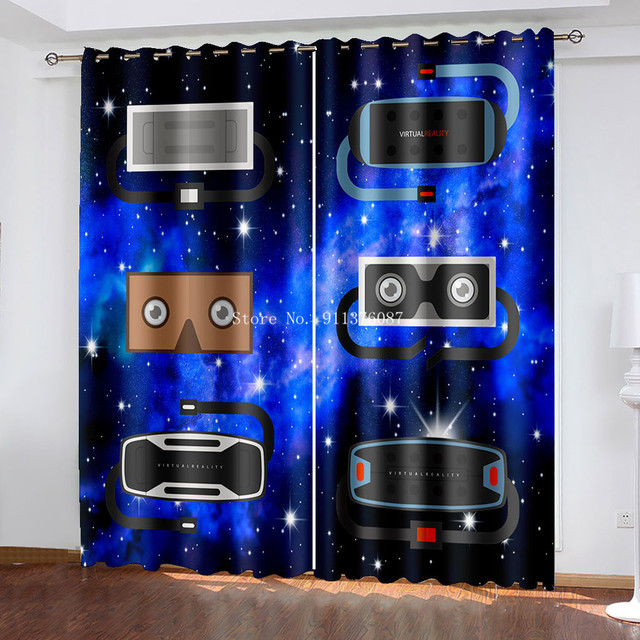 Gamer Blackout - zasłony do sypialni dla nastoletnich chłopców ozdoba okna - Gamepad Home Decoration - Wianko - 20