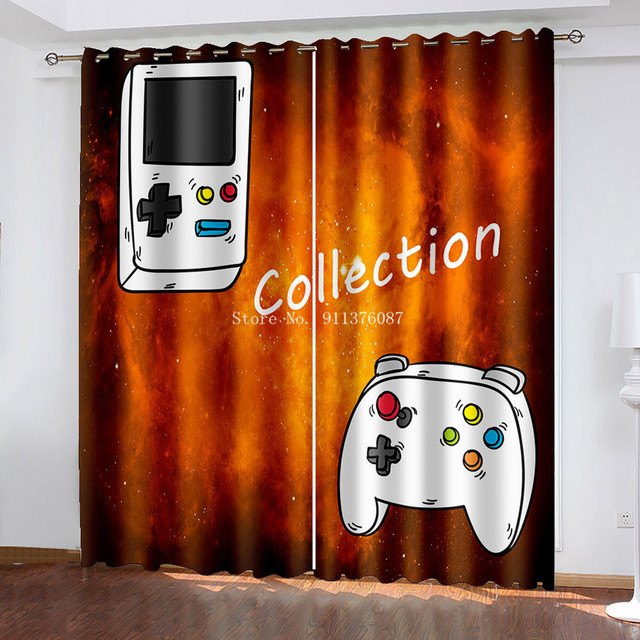 Gamer Blackout - zasłony do sypialni dla nastoletnich chłopców ozdoba okna - Gamepad Home Decoration - Wianko - 11