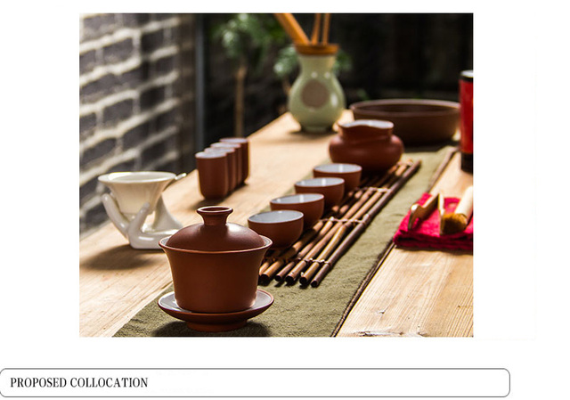 Czarka do herbaty Chińska Zisha Yixing Puer TeaSet z purpurowej gliny - Wianko - 11