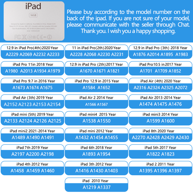 Etui na iPad Air 4, iPad Pro 2020, 10.2 cala, 12.9 Pro 2018, Mini 4/5 - niestandardowe inicjały - obudowy na tablety i czytniki - Wianko - 2