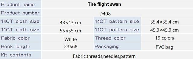 Zestaw do szycia krzyżykowego z opieczętowanym wzorem Łabędź - matka i syn, 11CT/14CT, farby liczone, dekoracje i robótki ręczne haftu - Wianko - 11