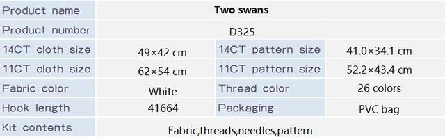 Zestaw do szycia krzyżykowego z opieczętowanym wzorem Łabędź - matka i syn, 11CT/14CT, farby liczone, dekoracje i robótki ręczne haftu - Wianko - 19