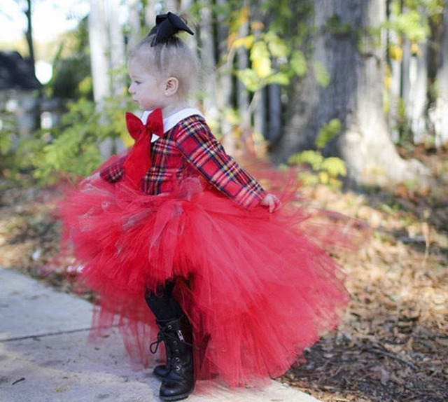 Czarna długa spódniczka tutu dla dziewczynki na urodziny, przyjęcie i zdjęcia - Flower Girl - Wianko - 8