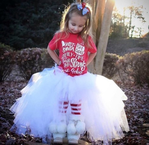 Czarna długa spódniczka tutu dla dziewczynki na urodziny, przyjęcie i zdjęcia - Flower Girl - Wianko - 4