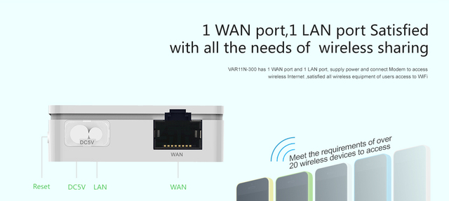 Przenośny minirouter WiFi VONETS VAR11N-300 z rozszerzonym zasięgiem sygnału WiFi (1LAN/WAN rzut mostka) - Wianko - 10