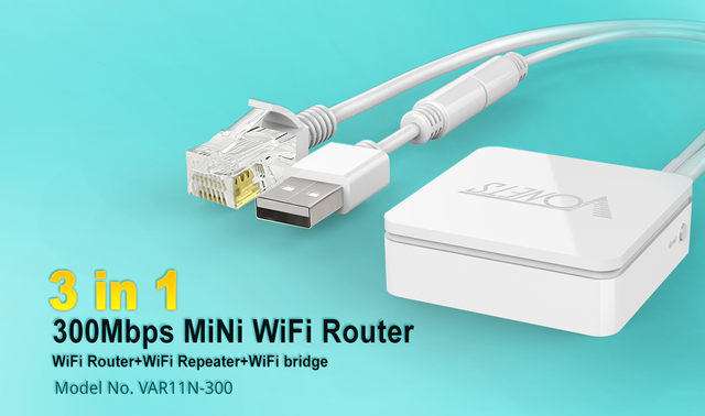 Przenośny minirouter WiFi VONETS VAR11N-300 z rozszerzonym zasięgiem sygnału WiFi (1LAN/WAN rzut mostka) - Wianko - 4