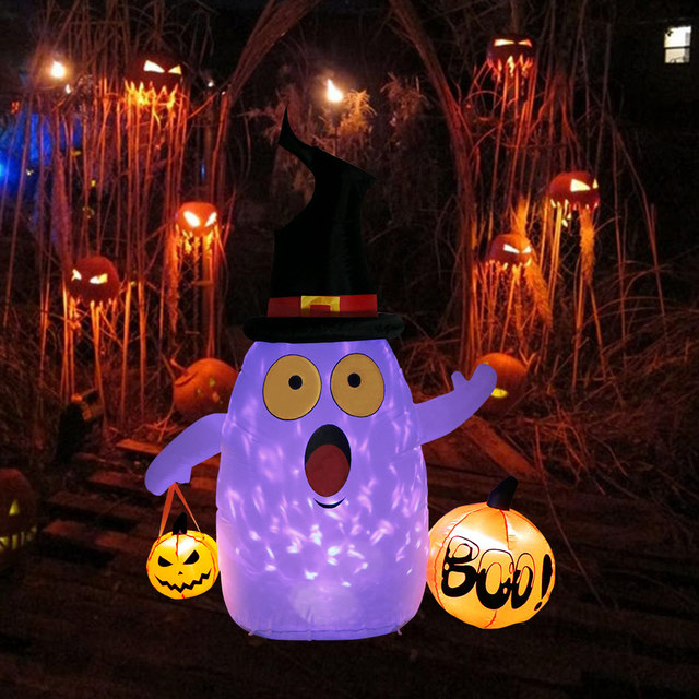 Nadmuchiwany Duch Halloween z lekkiej, trwałej i wodoodpornej tkaniny Dacron - dekoracja imprezy DIY dla dzieci - Wianko - 6