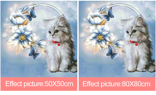 5D DIY Diamentowy Obraz Kreskówkowy Kot Jednorożec - Zestaw do Haftu Mozaiką Pełny Kwadratowy - Wianko - 8