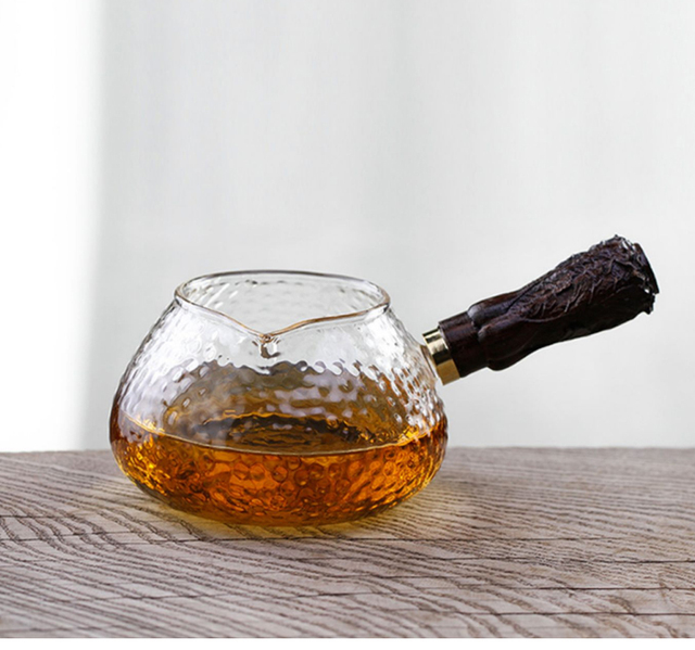 Dzbanek do herbaty Kung Fu z żaroodpornym szkłem, drewnianym uchwytem i przezroczystym dozownikiem - Wianko - 7