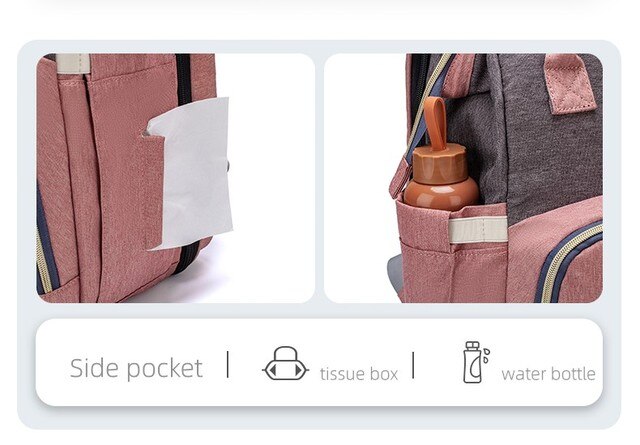 Lequen torba na pieluchy dla niemowląt - plecak wielofunkcyjny i składany wózek - stylowa, wodoodporna torba podróżna typu Drop Statek - Wianko - 8