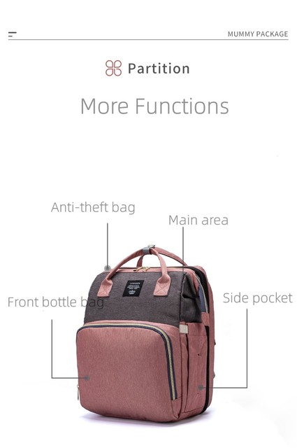 Lequen torba na pieluchy dla niemowląt - plecak wielofunkcyjny i składany wózek - stylowa, wodoodporna torba podróżna typu Drop Statek - Wianko - 6