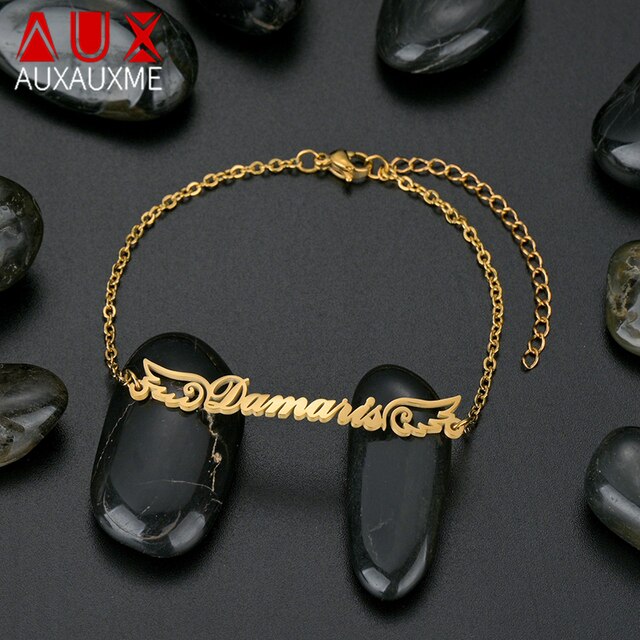 Skrzydło bransoletka Charms ze stali nierdzewnej, personalizowana złota biżuteria dla kobiet i dzieci - Wianko - 3