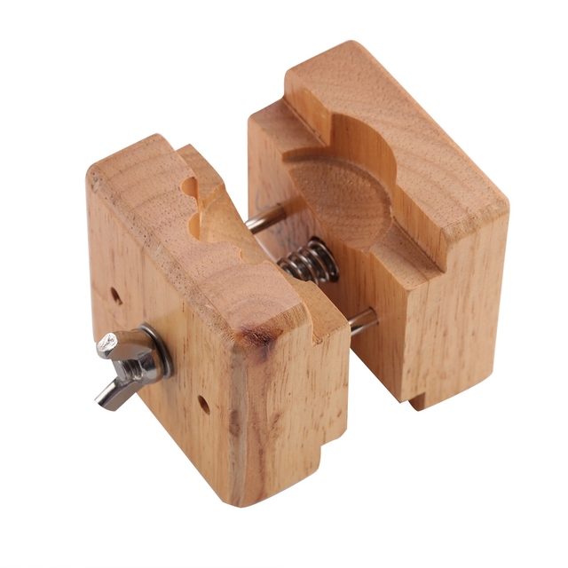 Drewniany zegarek - pojemnik do przechowywania i naprawy bloku imadła, zacisk do paska podstawowego, narzędzie zegarmistrzowskie - wymiana baterii - Wianko - 6