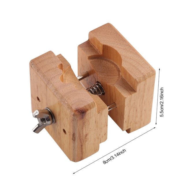 Drewniany zegarek - pojemnik do przechowywania i naprawy bloku imadła, zacisk do paska podstawowego, narzędzie zegarmistrzowskie - wymiana baterii - Wianko - 9