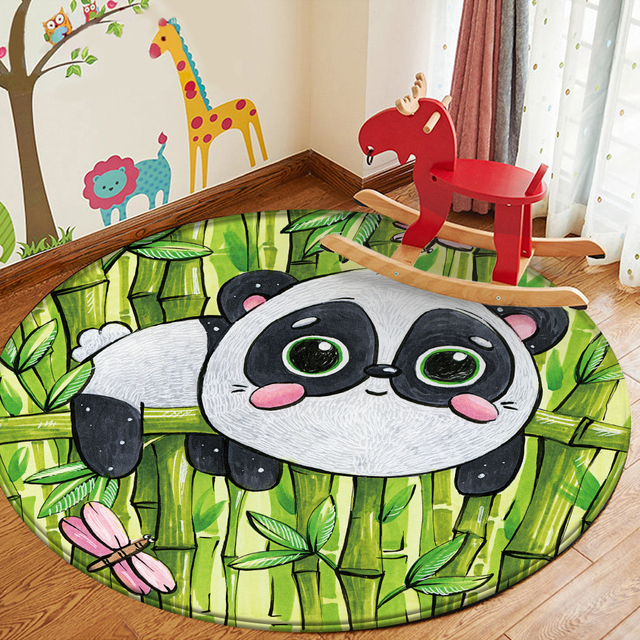 Dywanik dla dzieci - Nordic Kids Animal - Promocja 2022 - Okrągły miękki dywan flanelowy do sypialni, zabawy i antypoślizgowy - Wianko - 10