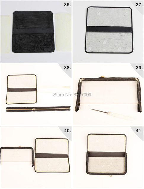 Wzór zestawu do cięcia skóry WUTA 965 - męski portfel na co dzień z zamkiem - Wianko - 13