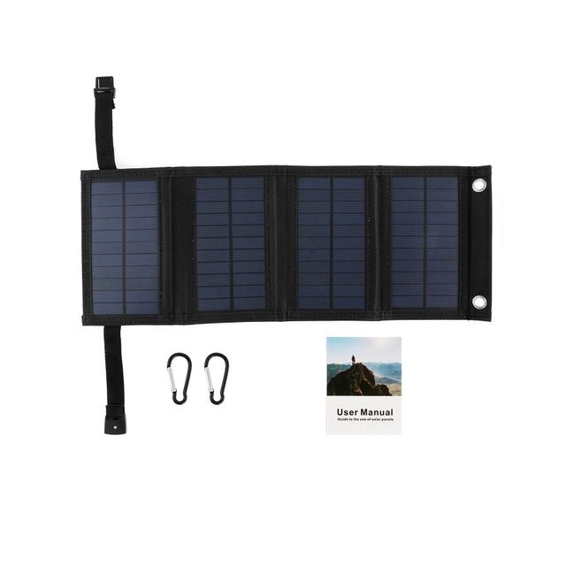 Przenośna torba słoneczna 50W z panelami fotowoltaicznymi i wodoodporną baterią - ładowarka zasilająca telefon komórkowy USB na zewnątrz, idealna na podróże i camping - Wianko - 3