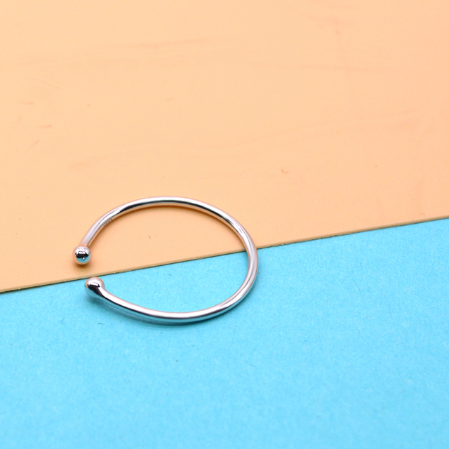 Regulowany pierścień damski z otwartym kołem, wykonany w całości z 925 srebra pr. - 3 kolory do wyboru - Wianko - 8