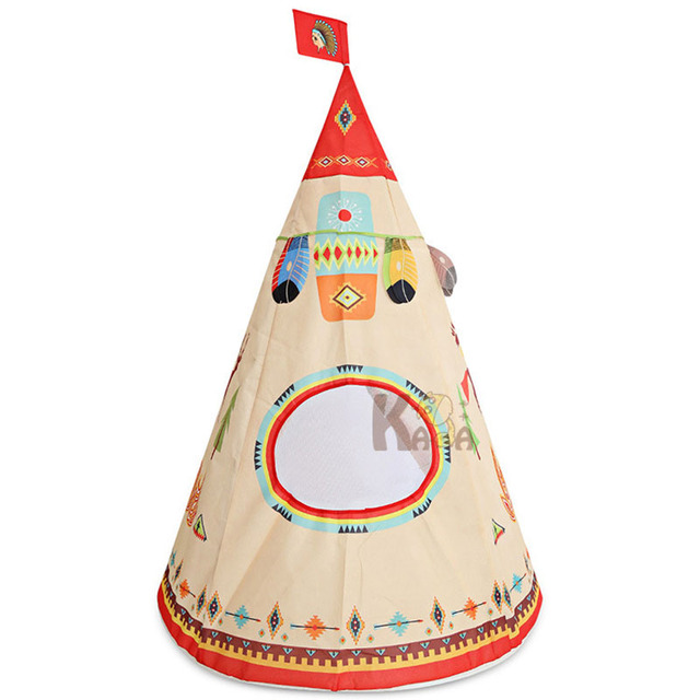 Przenośny namiot-zamek dla dzieci w indyjskim stylu tipi - Wianko - 5