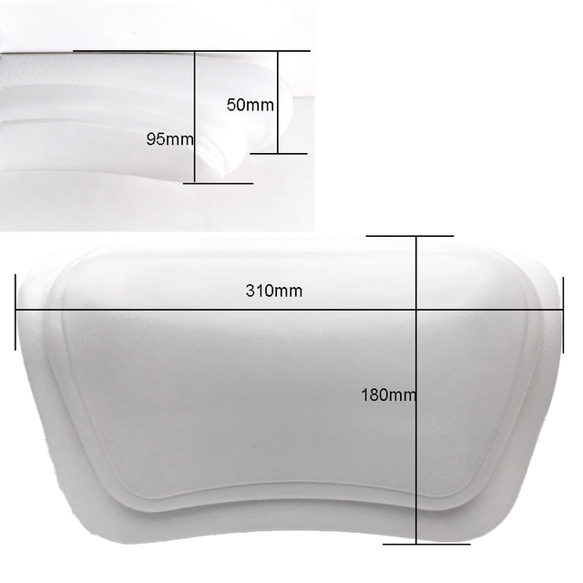Poduszka łazienkowa z przyssawkami pod szyję - miękka, wodoodporna, antypoślizgowa - Wianko - 6