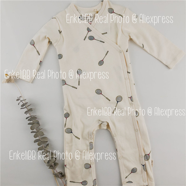 Romper letni jednoczęściowy z organicznej bawełny bez rękawów EnkeliBB KS Baby z wzorem wiśni i cytryn - dla chłopca i dziewczynki - Wianko - 55