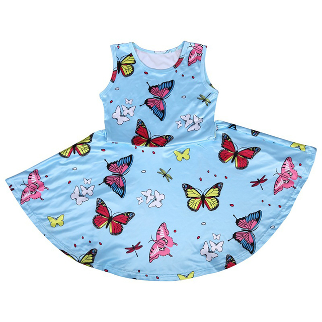 Dziewczęca sukienka letnia z motywem motyla dla dzieci w wieku 4-9 lat - Wianko - 9
