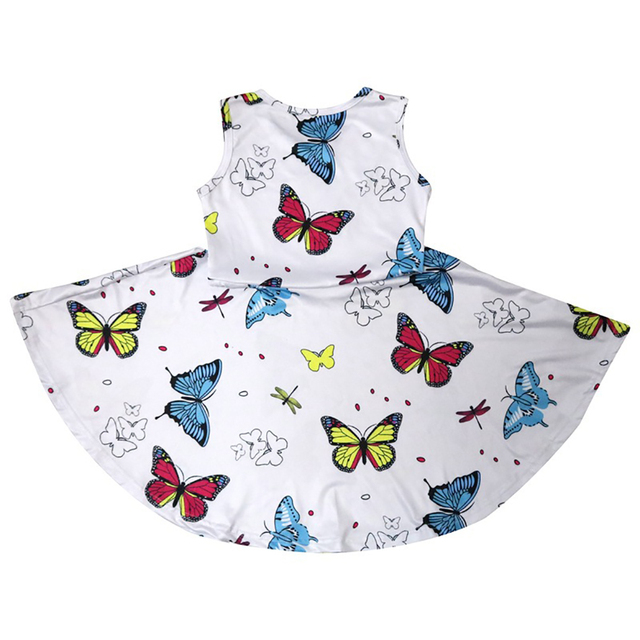 Dziewczęca sukienka letnia z motywem motyla dla dzieci w wieku 4-9 lat - Wianko - 8