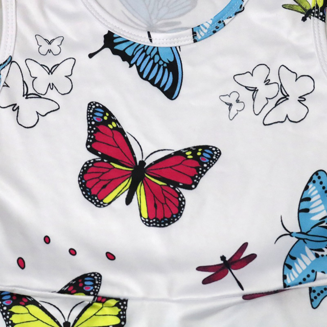 Dziewczęca sukienka letnia z motywem motyla dla dzieci w wieku 4-9 lat - Wianko - 12