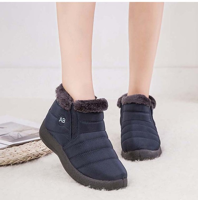 Damskie śniegowe buty miękkie na platformie z funkcją slip-on w rozmiarze plus - Wianko - 5