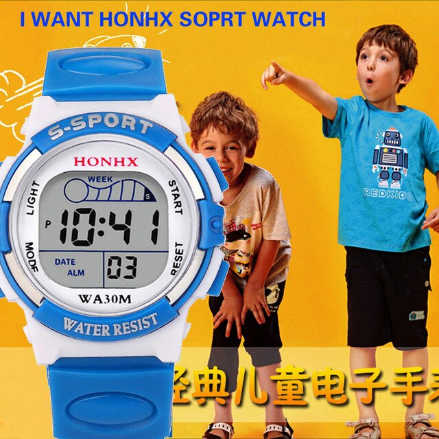 Zegarek dla dzieci wodoodporny z alarmem, stylowy prezent 2021 z wielofunkcyjnym wyświetlaczem daty - Wianko - 12