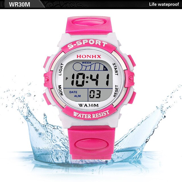 Zegarek dla dzieci wodoodporny z alarmem, stylowy prezent 2021 z wielofunkcyjnym wyświetlaczem daty - Wianko - 9