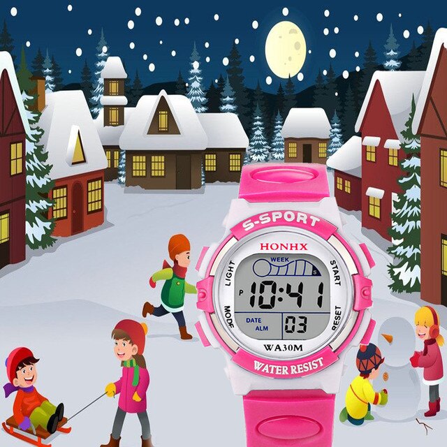 Zegarek dla dzieci wodoodporny z alarmem, stylowy prezent 2021 z wielofunkcyjnym wyświetlaczem daty - Wianko - 3