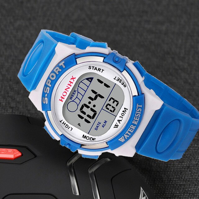 Zegarek dla dzieci wodoodporny z alarmem, stylowy prezent 2021 z wielofunkcyjnym wyświetlaczem daty - Wianko - 5