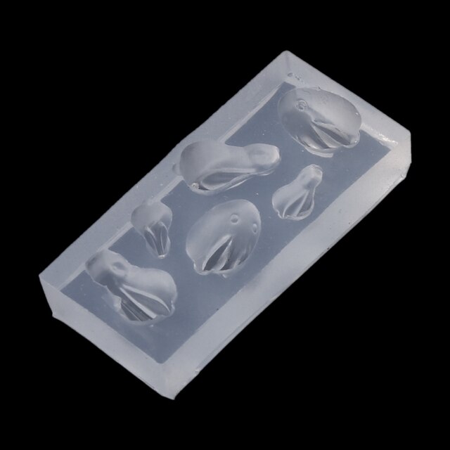 Wisiorek żywiczny 3D z formy silikonowej - śliczny królik - ręcznie wykonany wraz z narzędziami do tworzenia biżuterii - Wianko - 1