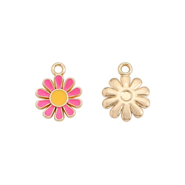 Zestaw 10 zawieszek w kształcie kwiata Daisy w 8 kolorach – biżuteria DIY - Wianko - 20