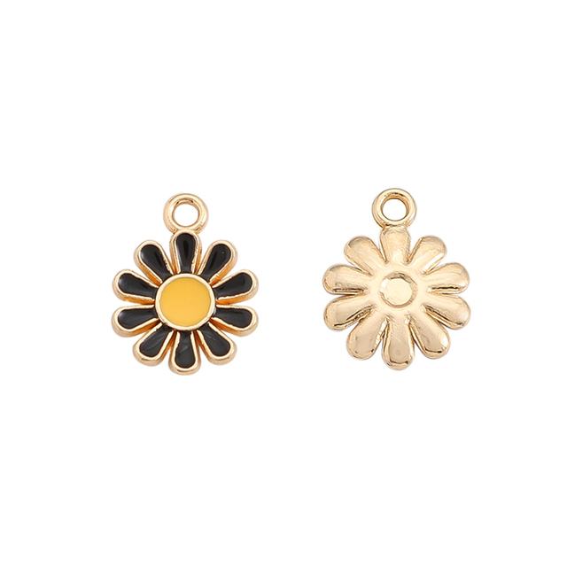 Zestaw 10 zawieszek w kształcie kwiata Daisy w 8 kolorach – biżuteria DIY - Wianko - 18