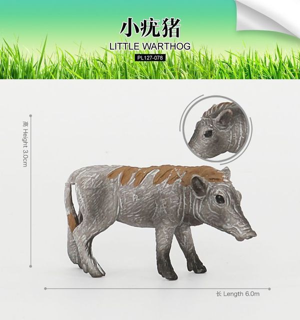 Świnka dzika edukacyjna figurka dla dzieci - model symulowanej rodziny świn zwierząt gospodarskich, idealna do dekoracji wnętrza - Wianko - 8