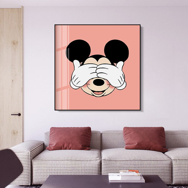 Obrazy na płótnie Disney Cartoon Graffiti luksusowe myszka miki Minnie - obrazy na ścianę pokój dziecięcy - Wianko - 6