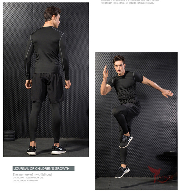 2019 Nowe szorty i legginsy 2 w 1: mężczyźni, szybkie suche elastyczne spodnie do biegania, oddychające, kulturystyka, Gym, fitness - Wianko - 7