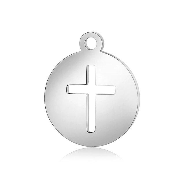 10 sztuk/partia religijne OM DIY Charms ze stali nierdzewnej Yin Yang wisiorek krzyż węzeł drzewo życia - Wianko - 5