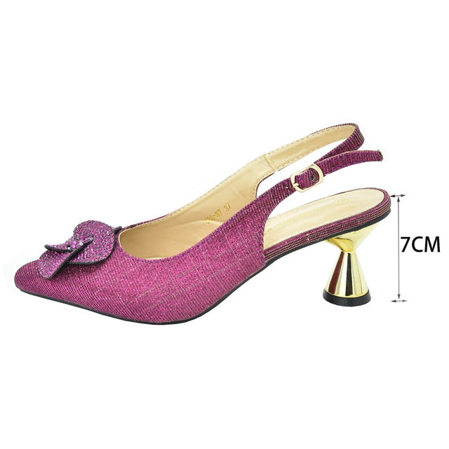 Nowy zestaw butów damskich na wysokim obcasie khaki z torebką - sandały na słupku Pantuflas Mujer CR678 6CM - Wianko - 8